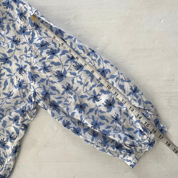 Caslon Floral Split Neck Blouse Womens Size 2X Drop Tail Hem Work Feminine Boho - Picture 10 of 13